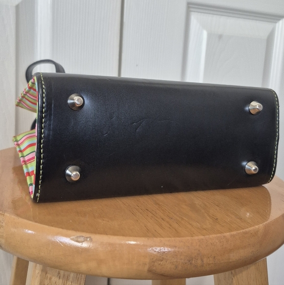 Kate Spade Vintage Small Colorful Striped Handbag With Bow - Picture 13 of 13